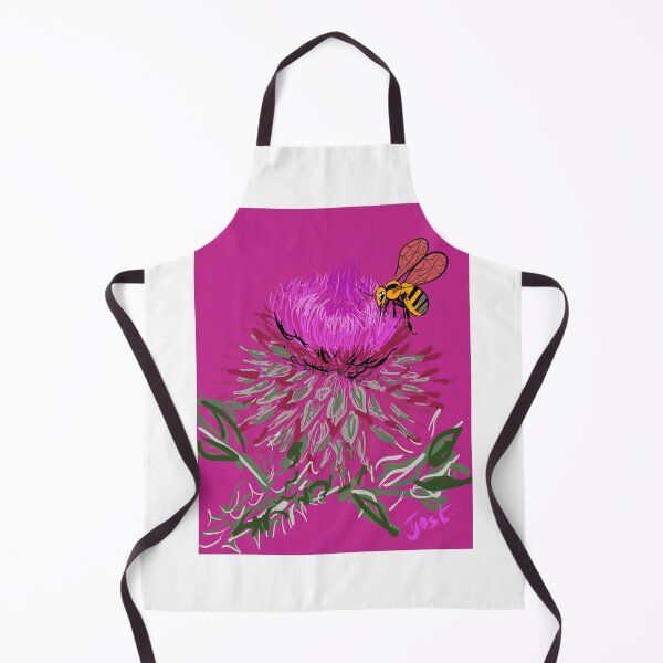 Item preview, Honeybee on Scottish Thistle designed and sold by TinaJostDesigns.