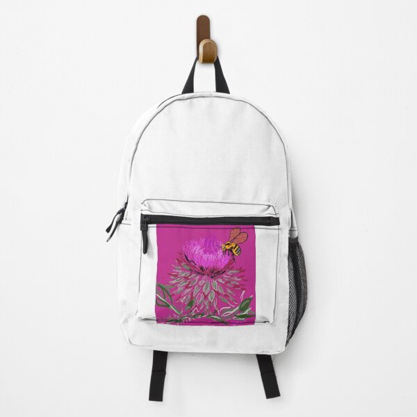 Item preview, Honeybee on Scottish Thistle designed and sold by TinaJostDesigns.