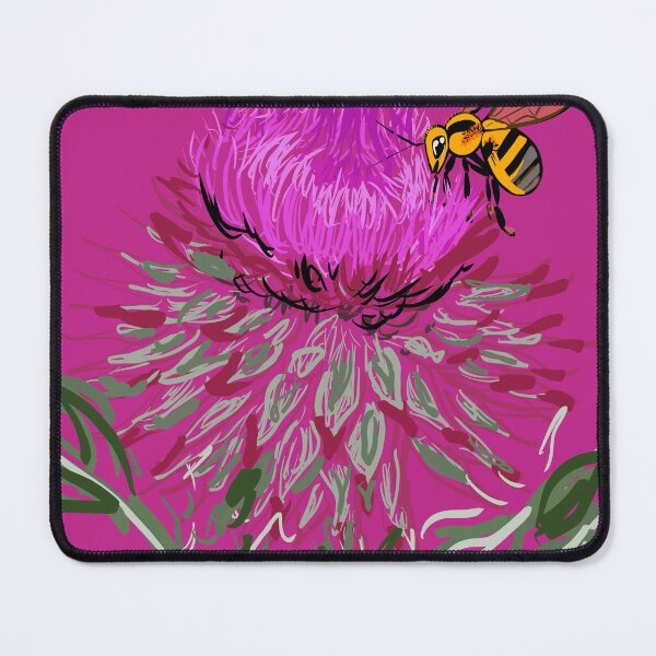 Item preview, Honeybee on Scottish Thistle designed and sold by TinaJostDesigns.