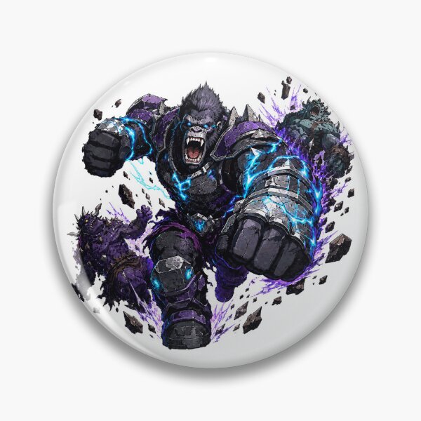 Item preview, Electric Armored Gorilla Warrior vs Crystal Monsters designed and sold by darkdesign9.