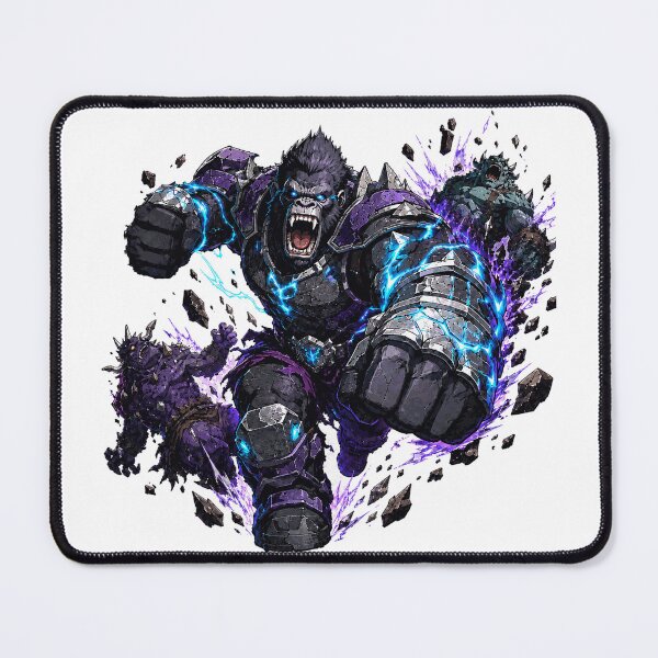 Item preview, Electric Armored Gorilla Warrior vs Crystal Monsters designed and sold by darkdesign9.
