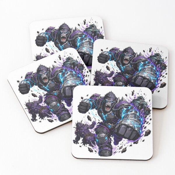 Item preview, Electric Armored Gorilla Warrior vs Crystal Monsters designed and sold by darkdesign9.