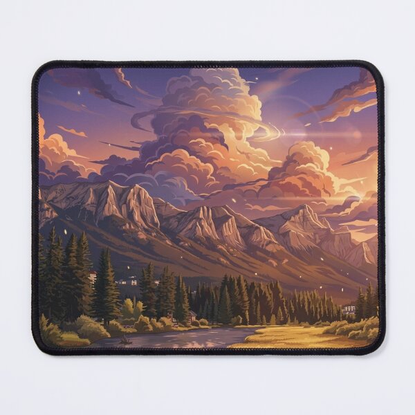 Item preview, Beautiful Mountain Landscape Anime Inspired designed and sold by mazyoy.