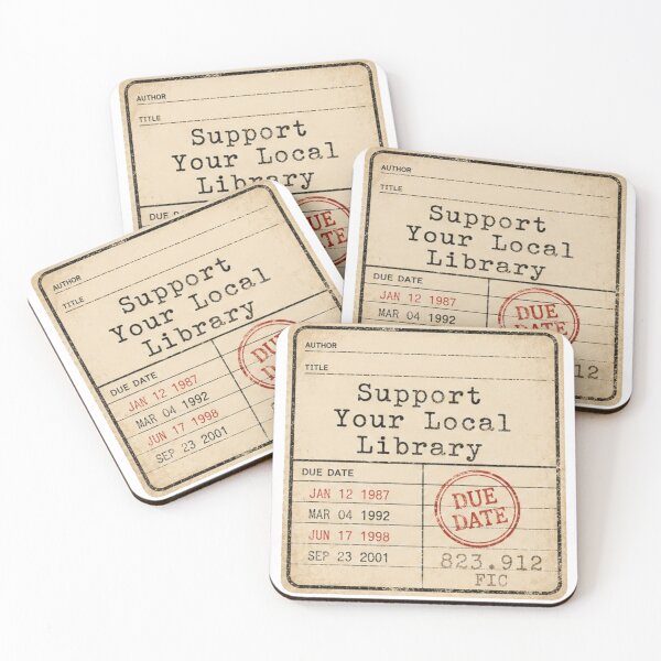 Item preview, Support Your Local Library - Vintage Card Catalog Label designed and sold by sadedream.