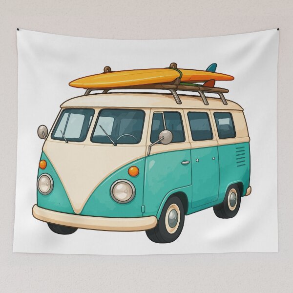 Item preview, Retro Surf Van Adventure Sticker designed and sold by RidaSalArt.