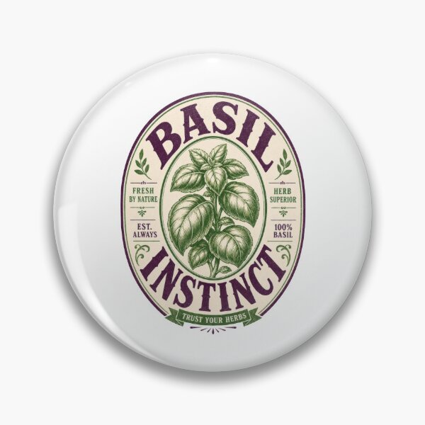 Item preview, Basil Instinct Vintage Herb Cook Gardener Design designed and sold by AntiqueImages.