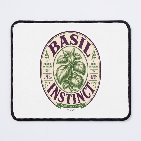 Item preview, Basil Instinct Vintage Herb Cook Gardener Design designed and sold by AntiqueImages.