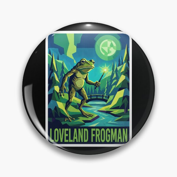 Item preview, Loveland Frogman Ohio Cryptid Pop Art Poster designed and sold by redsharkuk.