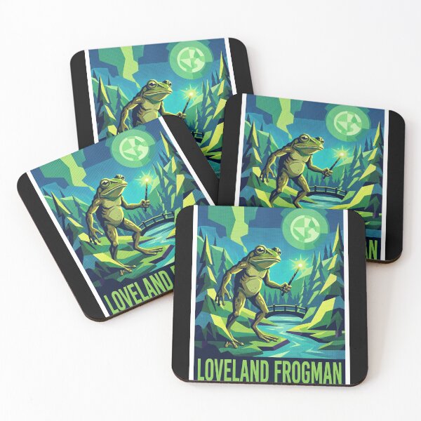Item preview, Loveland Frogman Ohio Cryptid Pop Art Poster designed and sold by redsharkuk.