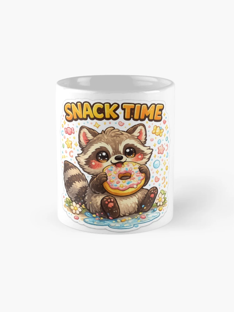 Thumbnail 4 of 6, Coffee Mug, Snack Time Raccoon Sticker designed and sold by DadStickerStore.