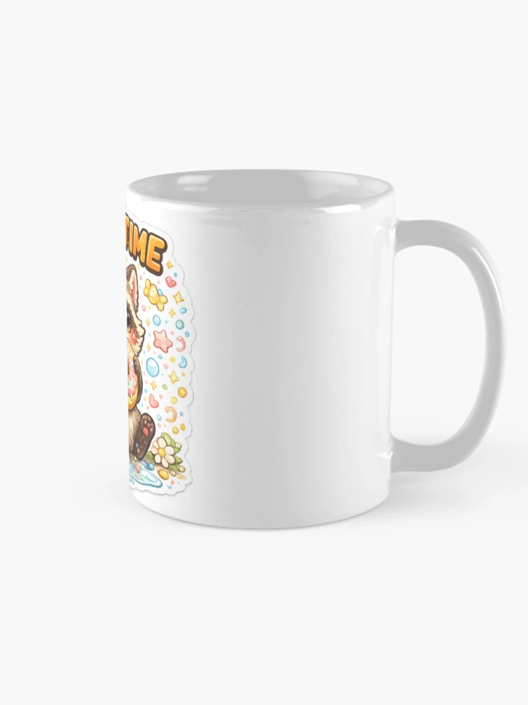Thumbnail 3 of 6, Coffee Mug, Snack Time Raccoon Sticker designed and sold by DadStickerStore.