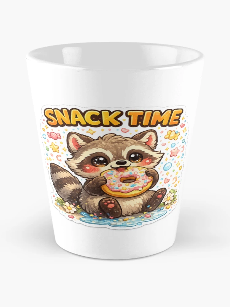 Thumbnail 2 of 4, Coffee Mug, Snack Time Raccoon Sticker designed and sold by DadStickerStore.