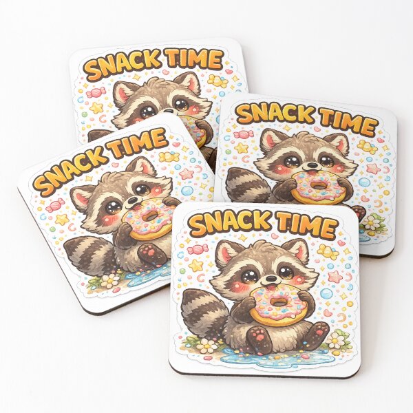 Item preview, Snack Time Raccoon Sticker designed and sold by DadStickerStore.