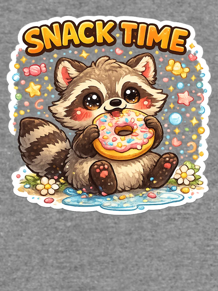 Thumbnail 6 of 6, Lightweight Sweatshirt, Snack Time Raccoon Sticker designed and sold by DadStickerStore.
