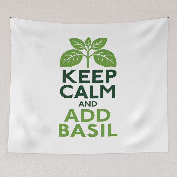 Item preview, Keep Calm And Add Basil Herb Lover Cook designed and sold by AntiqueImages.