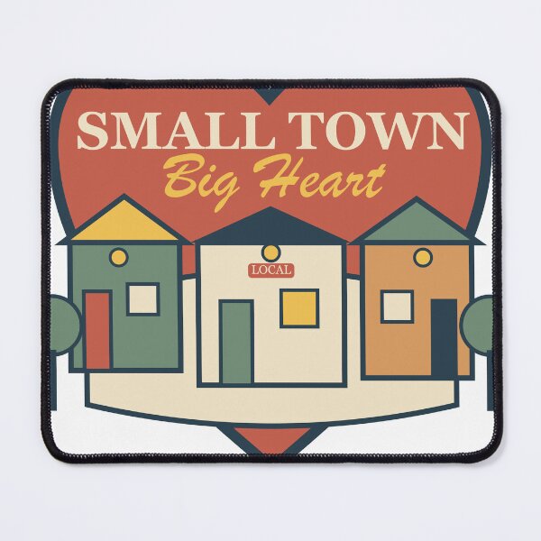 Item preview, Small Town, Big Heart – Artistic Hometown Pride Design designed and sold by FlamoArt.