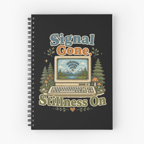 Item preview, Signal Gone Stillness On Retro Nature Computer Design designed and sold by GiftLore Studio.