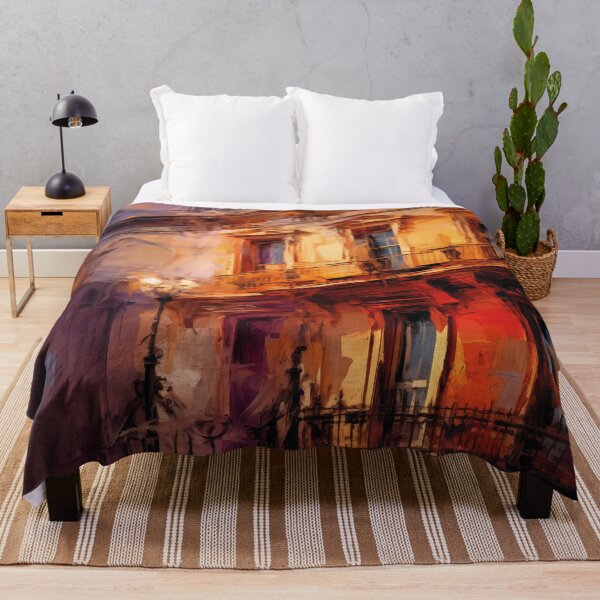Item preview, Impressionist Townhouses at Sunset designed and sold by AniDragonfly.