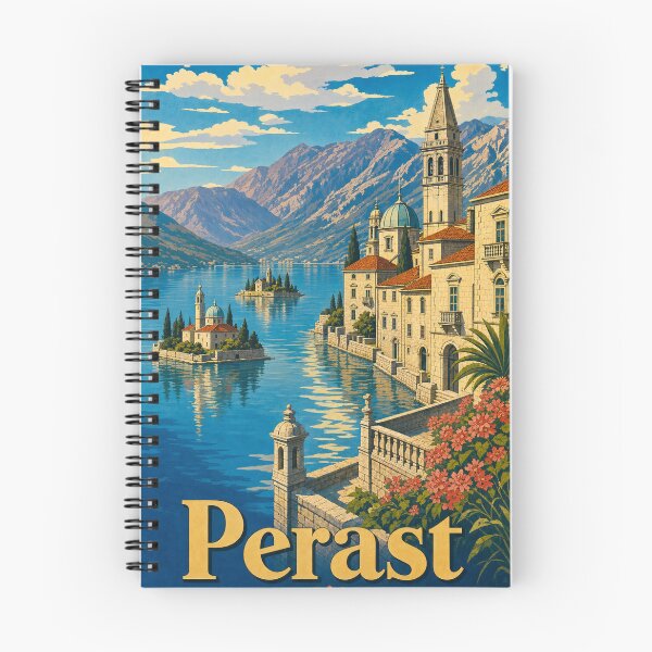 Item preview, Perast Montenegro Travel Souvenir - Retro Illustration designed and sold by VisualArtsOasis.