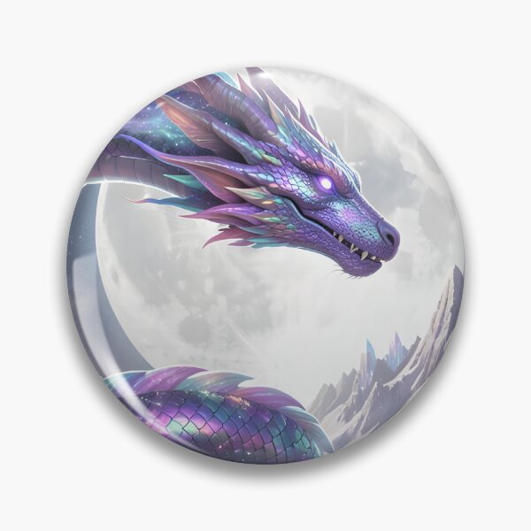 Item preview, Cosmic Crystal Dragon Under Moonlight | Fantasy Galaxy Art designed and sold by ZanyPaintbrush.