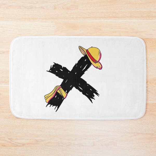 Item preview, Rough Brush Splatter Cross with Hanging Straw Hat designed and sold by Snowdog-Art.