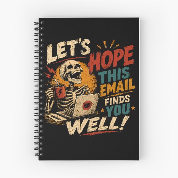 Item preview, Let's Hope This Email Finds You Well! Office Worker Corporate Humor Burnout designed and sold by SkeletonsDanger.