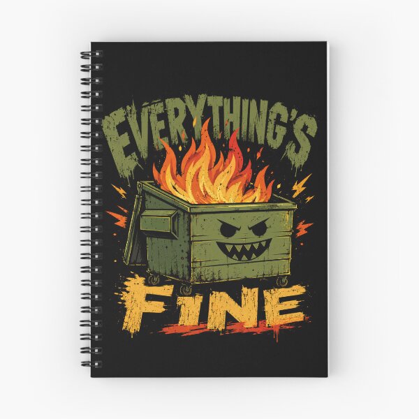 Item preview, Everything's Fine Dumpster Fire Meme Sarcastic Humor Chaos designed and sold by SkeletonsDanger.