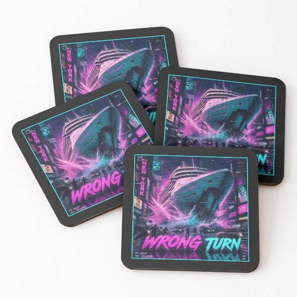 Item preview, Wrong Turn - Retro Vaporwave Cruise Ship Disaster designed and sold by RareVisuals.