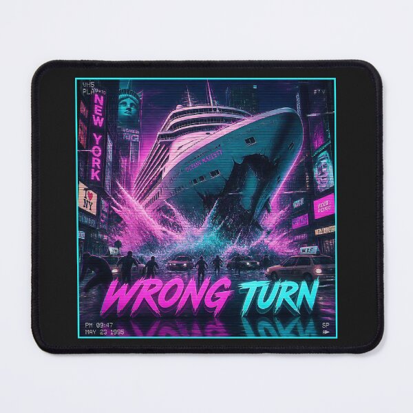 Item preview, Wrong Turn - Retro Vaporwave Cruise Ship Disaster designed and sold by RareVisuals.