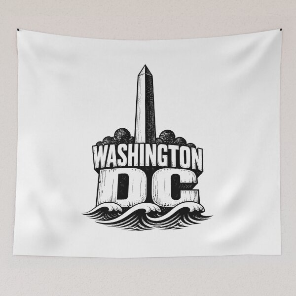 Item preview, Washington DC: Monument Waves Woodcut designed and sold by Fenay Designs.