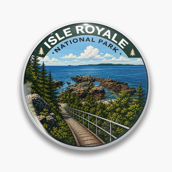 Item preview, Isle Royale National Park Retro Wilderness designed and sold by Gideon Emmerich.