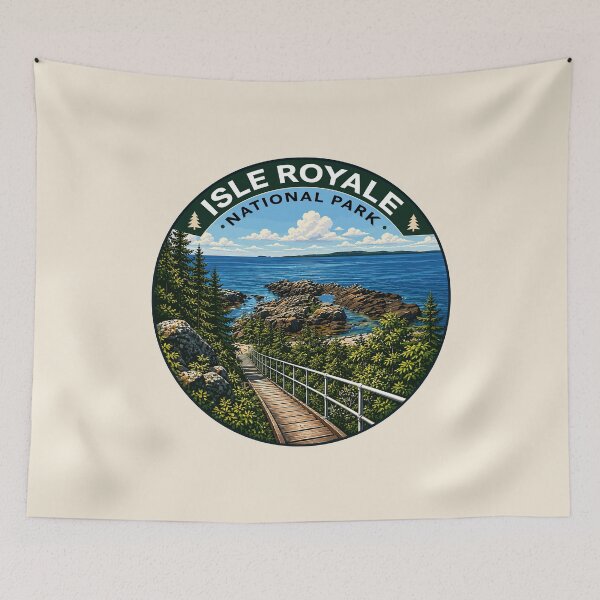 Item preview, Isle Royale National Park Retro Wilderness designed and sold by Gideon Emmerich.