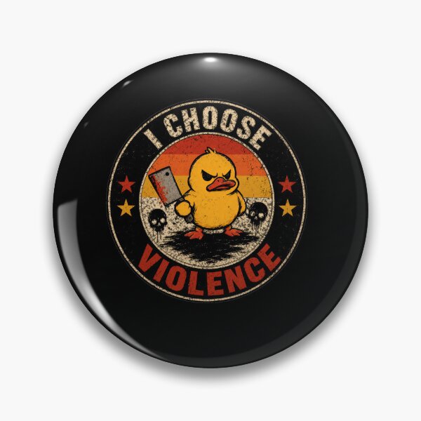 Item preview, I Choose Violence Funny Angry Duck Meme Sarcasm designed and sold by SkeletonsDanger.