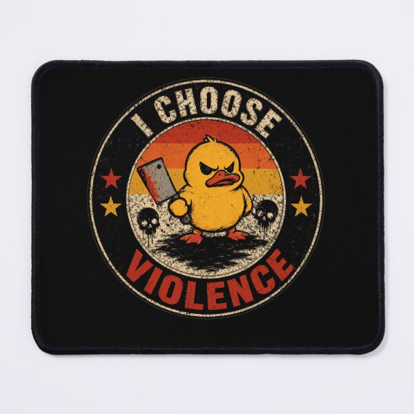 Item preview, I Choose Violence Funny Angry Duck Meme Sarcasm designed and sold by SkeletonsDanger.