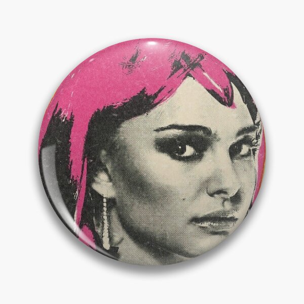 Item preview, Pink Bangs Pop Art Woman – Bold Yellow Background Portrait designed and sold by TooRareForThis.