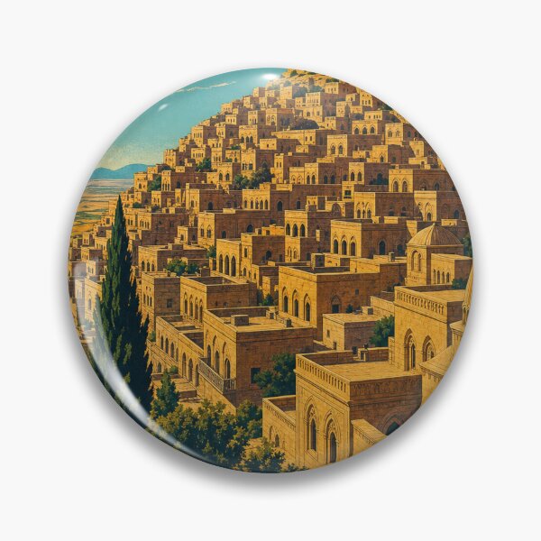 Item preview, Mardin Turkey Travel Souvenir - Retro Illustration designed and sold by VisualArtsOasis.