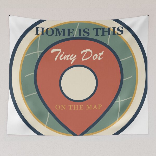 Item preview, Home Is This Tiny Dot on the Map – Hometown Pride Design designed and sold by FlamoArt.