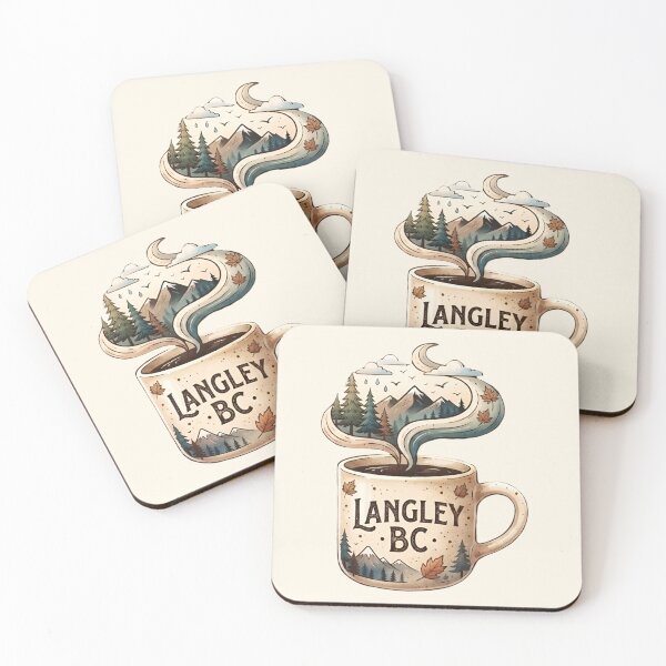 Item preview, Langley BC Rustic Mountain Forest Vintage Artwork designed and sold by JessArty ⭐⭐⭐⭐⭐.
