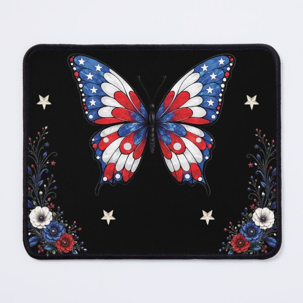 Item preview, Red White Blue Butterfly Art designed and sold by Artishal.