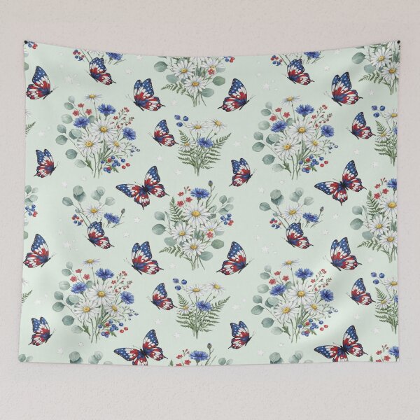Item preview, Red White Blue Butterfly Art designed and sold by Artishal.