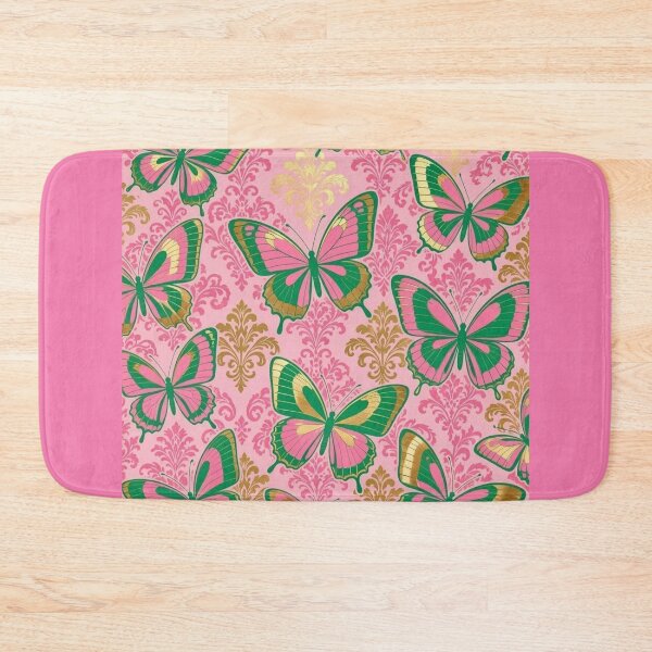 Item preview, Pink, Green & Gold Butterflies & Damask designed and sold by DesignsByPrnces.
