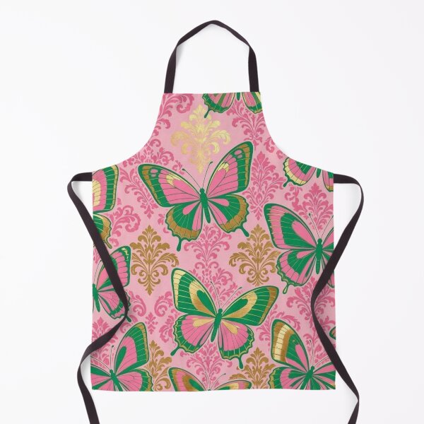 Item preview, Pink, Green & Gold Butterflies & Damask designed and sold by DesignsByPrnces.