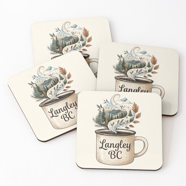 Item preview, Langley BC Evergreen Forest Cozy Nature Illustration designed and sold by JessArty ⭐⭐⭐⭐⭐.