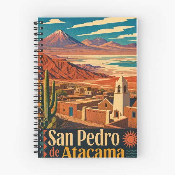 Item preview, San Pedro de Atacama Chile Travel Souvenir - Retro Illustration designed and sold by VisualArtsOasis.