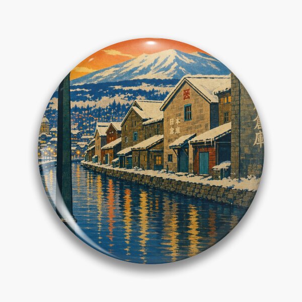 Item preview, Otaru Japan Travel Souvenir - Retro Illustration designed and sold by VisualArtsOasis.