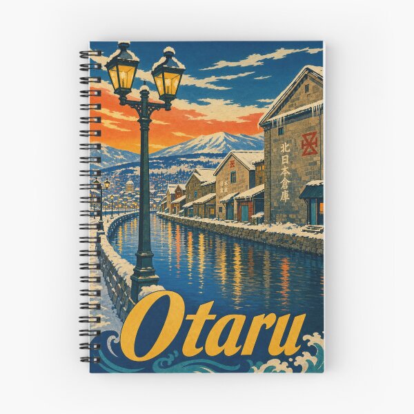 Item preview, Otaru Japan Travel Souvenir - Retro Illustration designed and sold by VisualArtsOasis.
