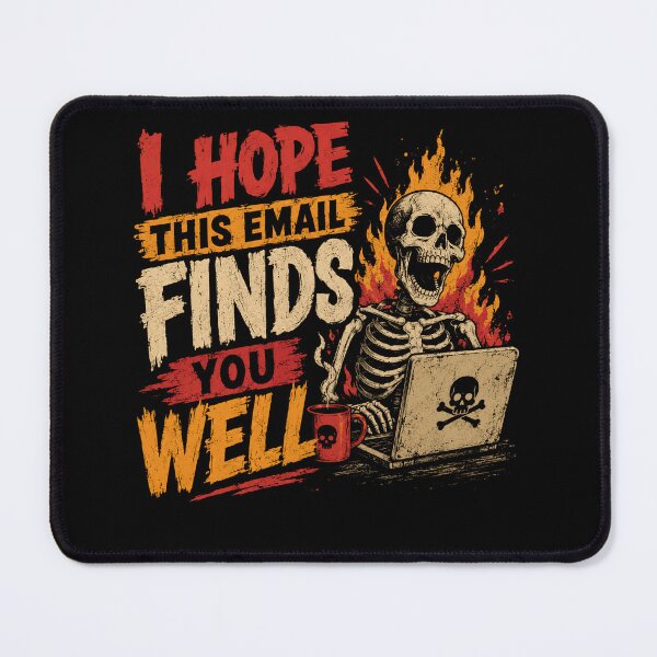 Item preview, I Hope This Email Finds You Well Work Email Stress Corporate Office Humor designed and sold by SkeletonsDanger.