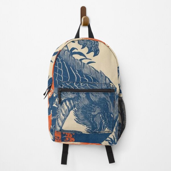 Item preview, Tiger and Dragon Red Blue Traditional Japanese Art Print designed and sold by beautyinlove.