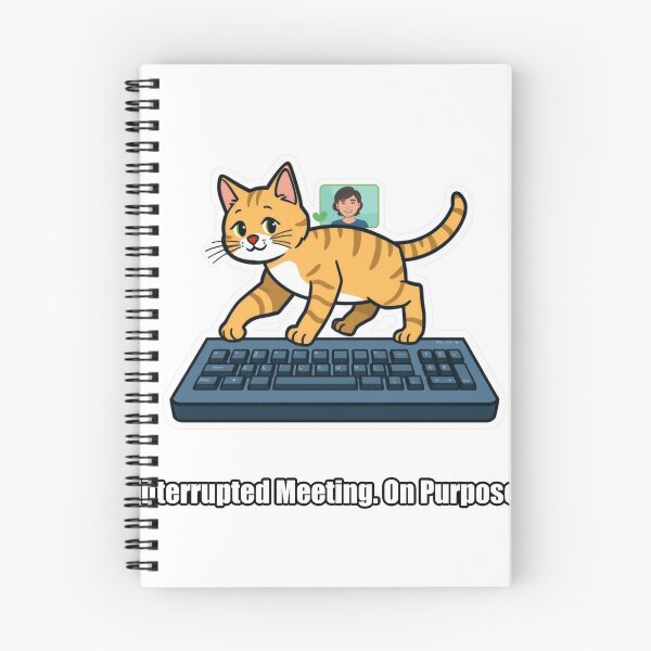 Item preview, Tabby Cat - Interrupted Meeting On Purpose - Funny Cat Gift designed and sold by pawdrops.