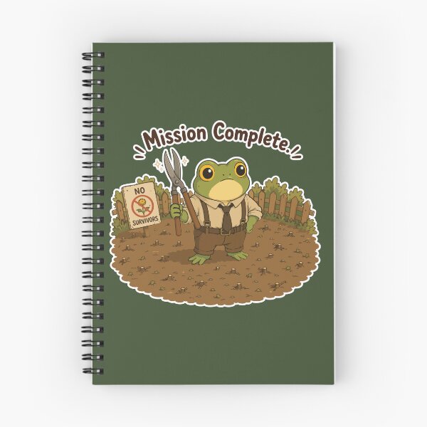 Item preview, Mission Complete Funny Frog Sticker – Weed Removal Victory designed and sold by SimplePoDesign.